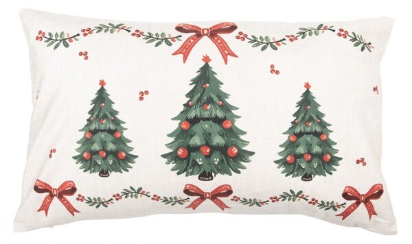 Béžový dekorativní polštář vánoční stromeček s výplní_2 Traditional Christmas Harmony