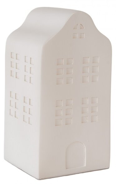 LED lampička bílý holandský domeček Roermond II – 10x9x18 cm