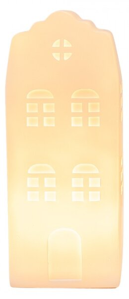 LED lampička bílý holandský domeček Roermond I – 9x9x21 cm