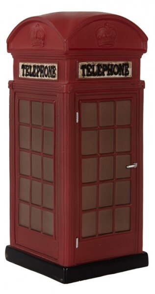 Červená LED lampička londýnská telefonní budka – 10x10x23 cm