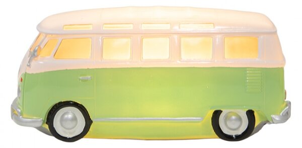 LED lampička zeleno-bílý autobus – 24x10x11 cm