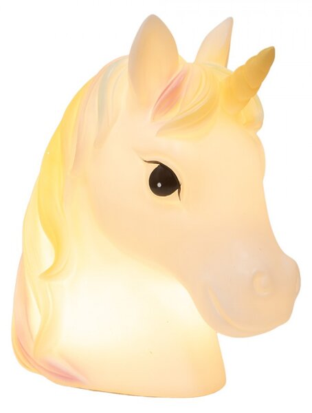 Dětská LED lampička jednorožec s duhovou hřívou – 22x14x24 cm