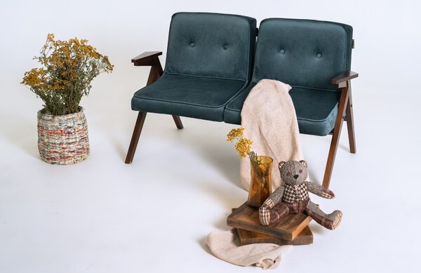Nordic Design Sametová pohovka Vinnie 120 cm