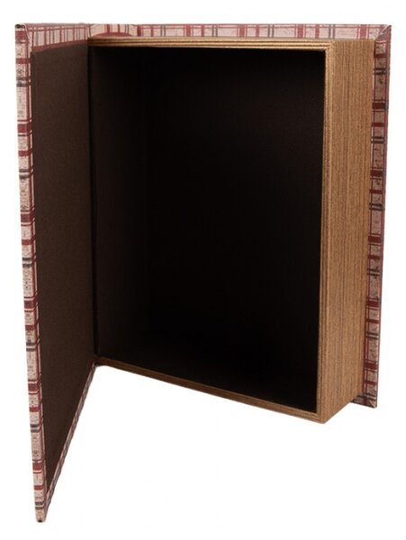 Sada 3 ks úložných boxů ve tvaru knihy s vánočním motivem Santa Clause – 27x22x7 / 22x17x6 / 18x13x4 cm