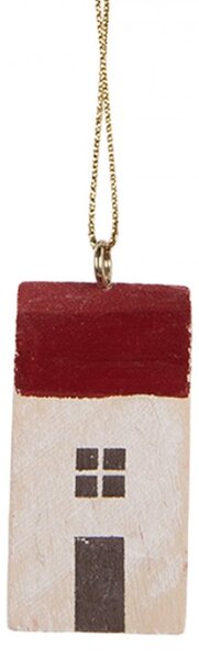 Závěsný dřevěný dekorační domeček From – 5x3x6 cm