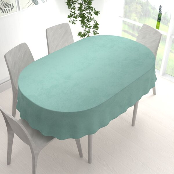 Biante Sametový oválný ubrus Velvet Premium SVP-048 Pastelová ledově zelená 60x100 cm