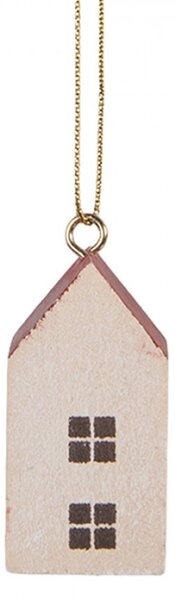 Závěsný dřevěný dekorační domeček From – 5x3x6 cm
