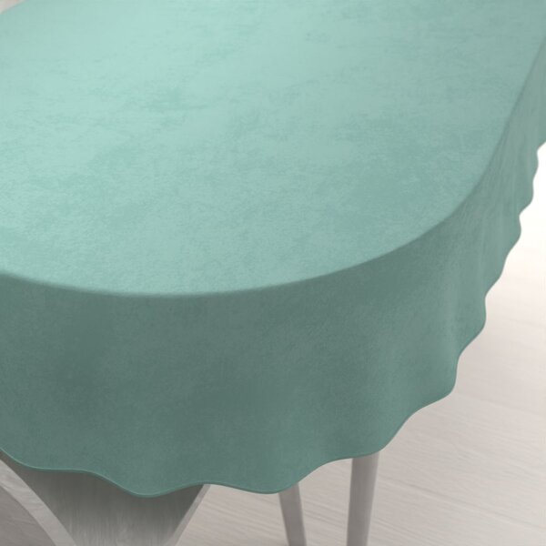 Biante Sametový oválný ubrus Velvet Premium SVP-048 Pastelová ledově zelená 60x100 cm