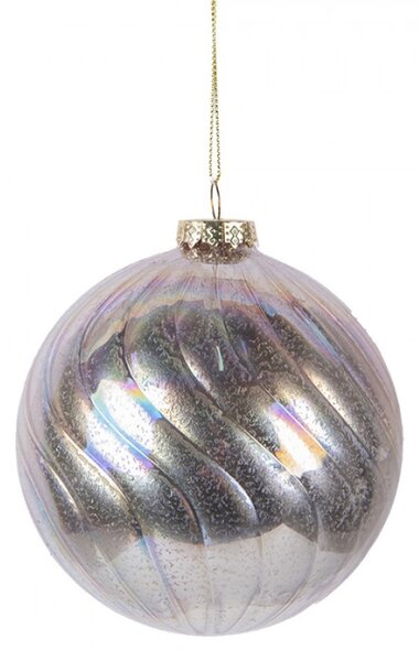 Duhová skleněná vánoční ozdoba s holo efektem Greetje – 10x10 cm