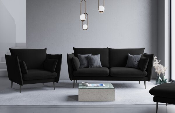 Micadoni Sametová dvoumístná pohovka AGATE 158 cm – vystavený kus