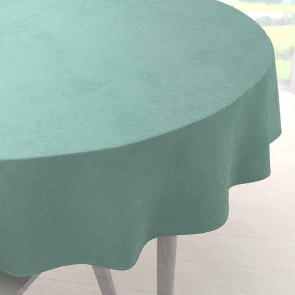 Biante Velký sametový kulatý ubrus Velvet Premium SVP-048 Pastelová ledově zelená Ø 150 cm