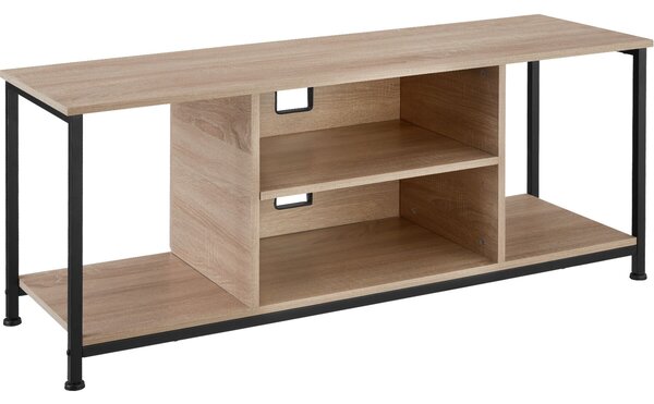 Tectake Televizní stolek - 120 cm,Industrial světlé dřevo, dub Sonoma