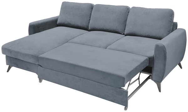 ROHOVÁ ROZKLÁDACÍ POHOVKA, kov, textil, kompozitní dřevo, šedá Livetastic - Online Only sedačky, Online Only