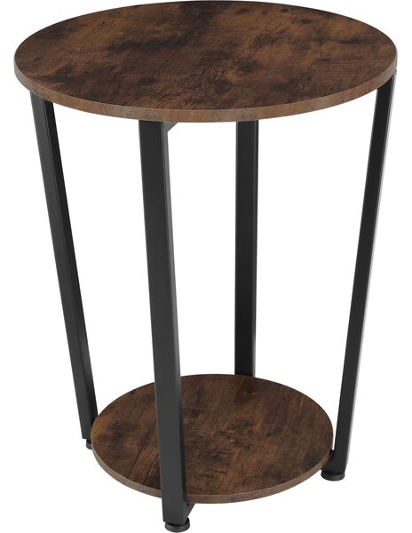 Tectake Odkládací stolek Swindon 50x62,5cm - Industriální dřevo tmavé, rustikální