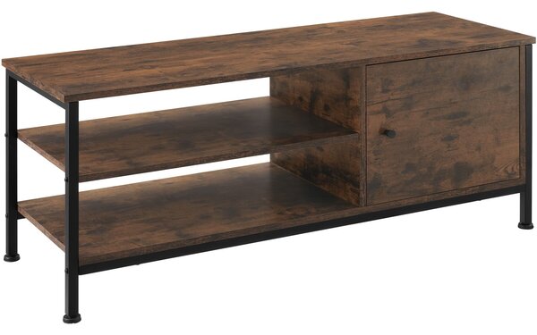 Tectake Televizní stolek Durban 110x40x45,5cm - Industriální dřevo tmavé, rustikální