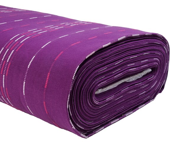 Biante Bavlněný obdélníkový ubrus Olivia OL-002 Proužky na fialovém 50x100 cm