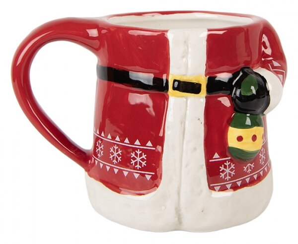 Vánoční keramický hrneček Santa Claus s pokličkou – 15x10x19 cm