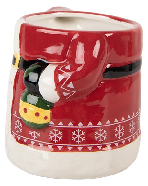 Vánoční keramický hrneček Santa Claus s pokličkou – 15x10x19 cm