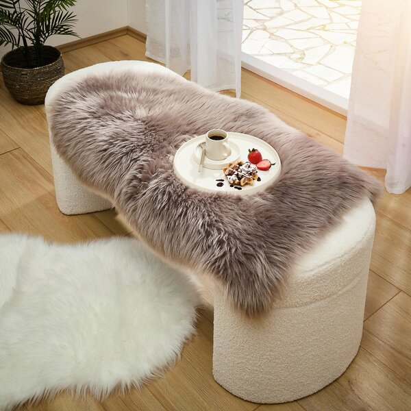 UMĚLÁ KOŽEŠINA, 60/90 cm, šedohnědá Boxxx - Kůže