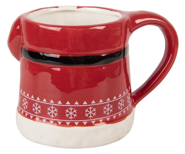Vánoční keramický hrneček Santa Claus s pokličkou – 15x10x19 cm