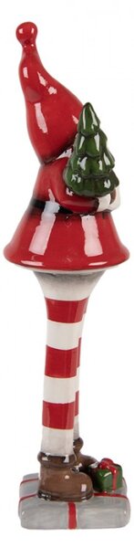 Vánoční dekorace keramická postavička Santa Claus se stromečkem Moer – 30 cm