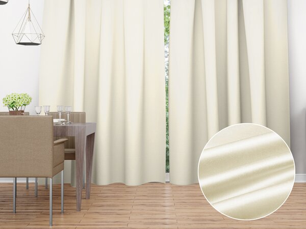 Biante Saténový závěs LUX-017 Smetanový 140x140 cm