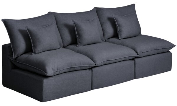 Kave Home Tmavě šedá pohovka Anarela 270 cm s odnímatelným potahem