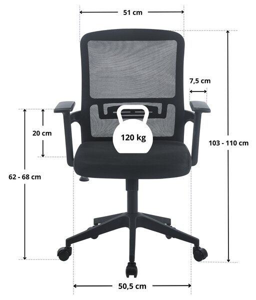 IDEPAR Kancelářská židle NEXA - černá