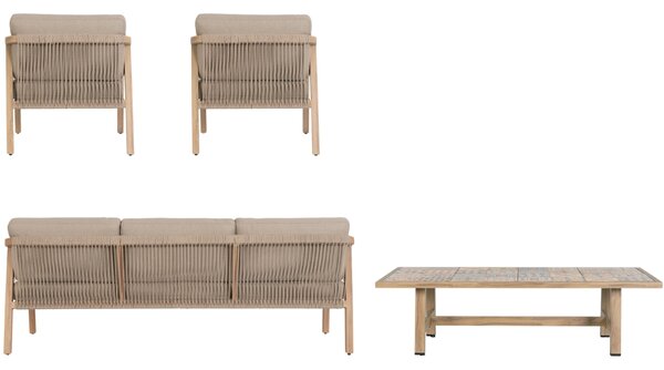 Bizzotto Zahradní set pohovky, dvou křesel a stolku Kalimera
