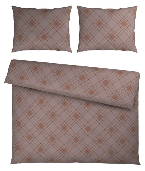 POVLEČENÍ satén šedohnědá 200/200 cm Ambia Home - Povlečení