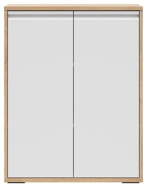 KOMODA, bílá, barvy dubu, 80/100/41 cm Carryhome - Široké komody