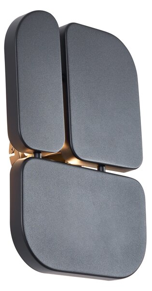 Designová nástěnná lampa černá 3-světla - Planes