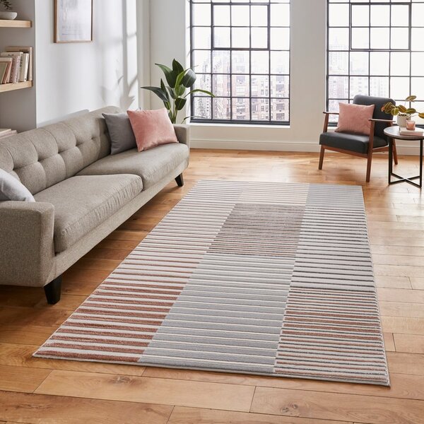 Růžový/šedý koberec 220x160 cm Apollo - Think Rugs