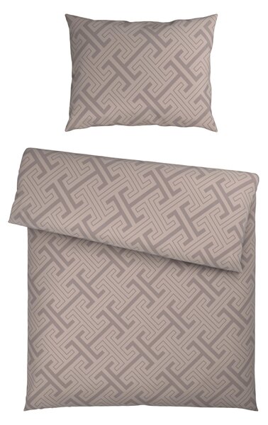 POVLEČENÍ satén šedohnědá 140/200 cm Ambia Home - Povlečení