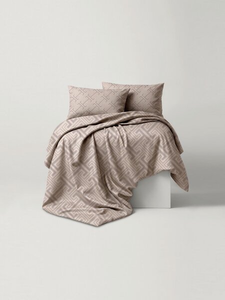 POVLEČENÍ satén šedohnědá 140/200 cm Ambia Home - Povlečení