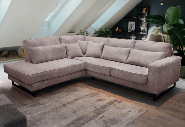 ROHOVÁ SEDAČKA, textil, kompozitní dřevo, cappuccino Livetastic - Sedací soupravy, Online Only