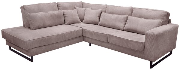 ROHOVÁ SEDAČKA, textil, kompozitní dřevo, cappuccino Livetastic - Sedací soupravy, Online Only