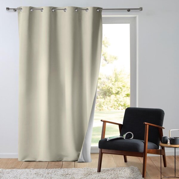 Béžový termo závěs z mikrovlákna 135x260 cm Micropolar – douceur d'intérieur