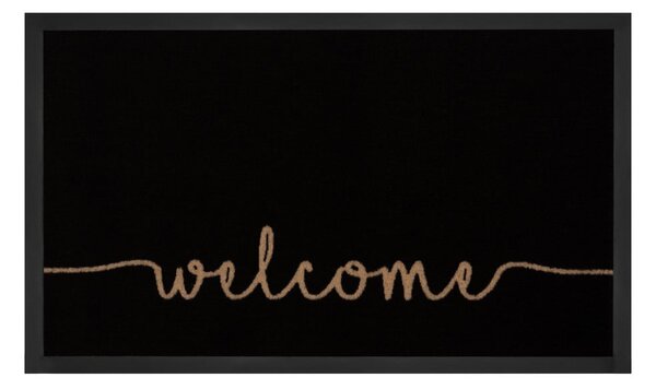 Černá rohožka Hanse Home Cozy Welcome, 45 x 75 cm