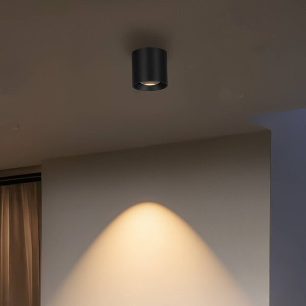 LCD LED venkovní stropní svítidlo 5172, grafit, 9 cm, kov, IP54, Černá, Hliník, Moderní