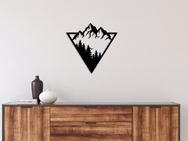 Nástěnný kovový obraz Hory Triangular