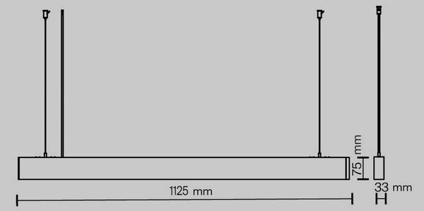Maytoni LED závěsné světlo Basis, bílé, délka 112,5 cm, stmívatelný, Bílá / opál, Obývací pokoj / jídelna, Hliník, Moderní