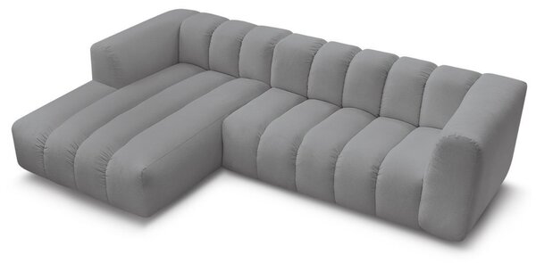 -25 % Dny MOMENTI– Bobochic Paris Světle šedá rohová pohovka Talia 288 cm, levá