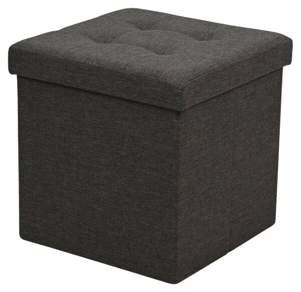 SEDACÍ BOX, textil, kompozitní dřevo, 38/38/38 cm Carryhome - Taburety
