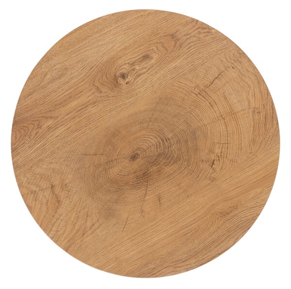 Kulatý konferenční stolek Liviano 45 cm - přírodní dub / černá