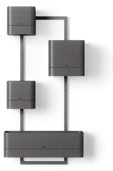 Závěsné plastové květináče na bylinky v sadě 4 ks Cubiko – Umbra
