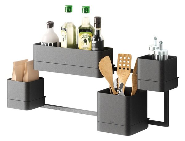 Závěsné plastové květináče na bylinky v sadě 4 ks Cubiko – Umbra
