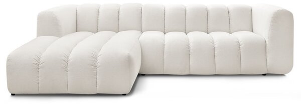 -25 % Dny MOMENTI– Bobochic Paris Bílá rohová pohovka Talia 288 cm, levá