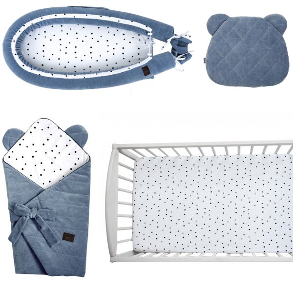 Luxusní sada do postýlky Sleepee We Care & Royal Baby modrá