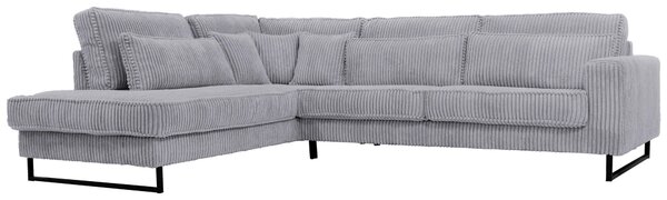 ROHOVÁ SEDAČKA, textil, kompozitní dřevo, šedá Livetastic - Sedací soupravy, Online Only